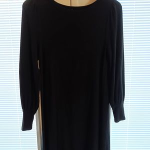 Loft Black Long Sleeved Dress Small